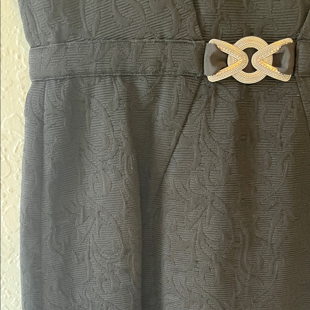 ANTONIO MELANI Black Midi Dress with Belt Detail - Picture 6 of 6